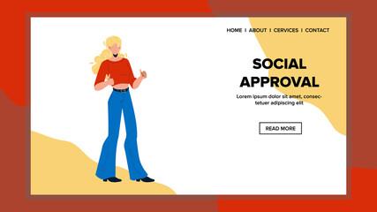 Positive Social Approval And Recognition Vector illustration