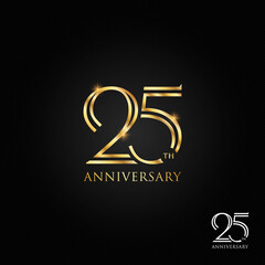 25 years anniversary logo, icon and symbol vector illustration