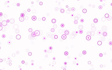 Light Pink vector texture with disks.