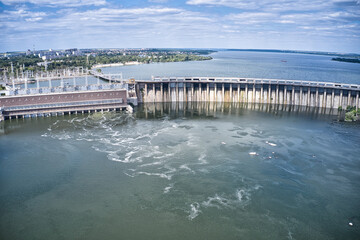 Dnieper hydroelectric power station in Zaporozhye