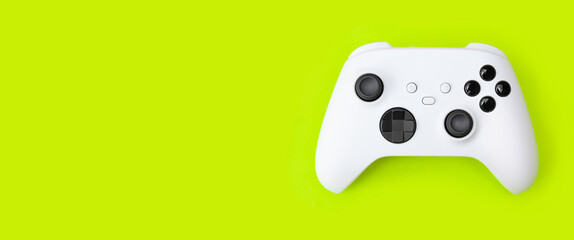 White Next Gen game controller isolated