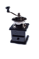 Coffee grinder isolate. Manual coffe grinder.