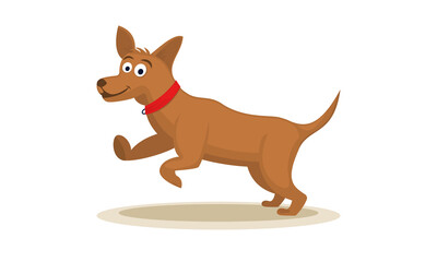 cartoon cute jumping puppy dog illustration