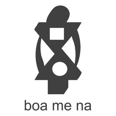 vector icon with african adinkra symbol Boa Me Na Me Mmoa Wo
