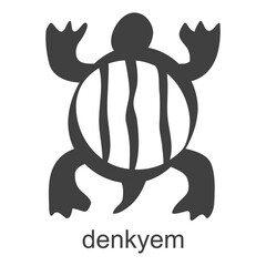 vector icon with african adinkra symbol Denkyem