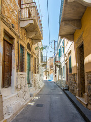 Old district street view in Kalymnos Island
