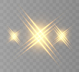 
A set of bright light flashes twinkling with beautiful lights.