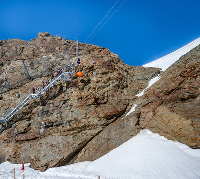 Canopy flights at Top Europe rail station Jungfraujoch, Switzerland.