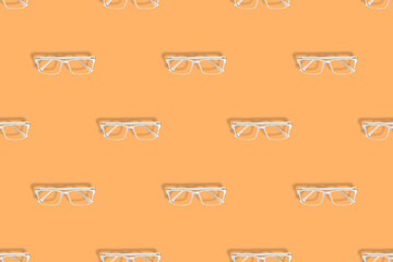 Glasses for improving vision. Glasses seamless pattern.