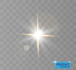 
A bright flash of light flickering on a transparent background, for vector illustrations and backgrounds.
