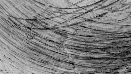 Abstract texture and background of car tire drift skid mark on road race track, Black tire mark on...