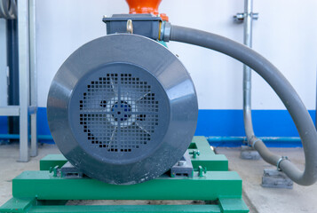 Pump and motor which popular to install with pipe in industrial.