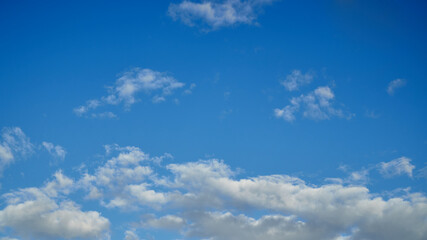 Fototapeta na wymiar Cloudscape and Clear Sky in October in Laos.