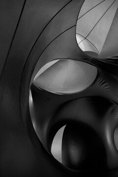 Black and white architecture | Inside the building | abstract shadow and light shapes