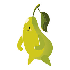 fruits kawaii funny face happiness cute pear cartoon