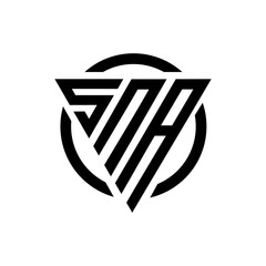  Letter SNA triangle monogram cool modern simple logo concept