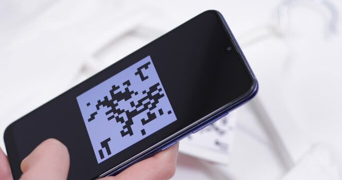 smart phone with qr code