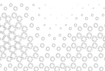 Light silver, gray vector pattern with spheres.