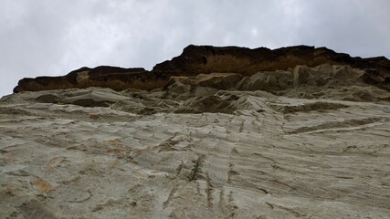 Fototapeta na wymiar limestone cliffs from below