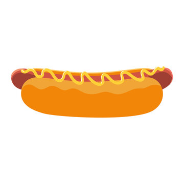 fast food hot dog unhealthy icon isolated image