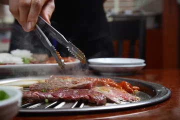 Fotobehang Korean cuisine : barbecue grill © kamolnatt