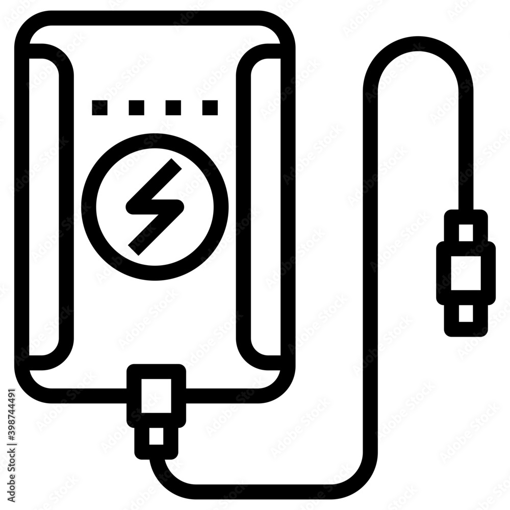 Canvas Prints line vector of electronic power bank