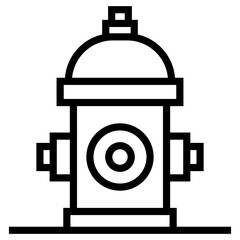 Fire hydrant vector in line design 