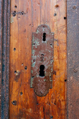 old rusty metal door