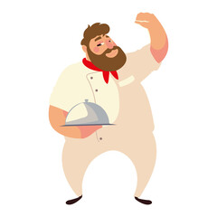 funny chef character worker occupation restaurant