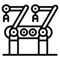 Icon of industrial robotic arm 
