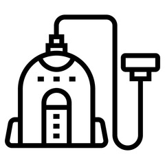 Obraz premium Vacuum cleaner device line design.