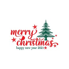 Fototapeta na wymiar Merry Christmas logo texs. Creative typography perfect for a Holiday Greeting Gift Poster. Calligraphy Font style banner