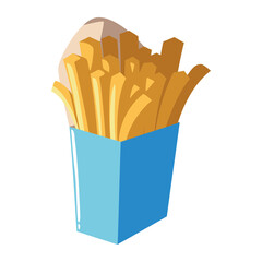 fast food french fries snack icon isolated image