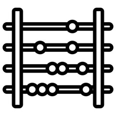 Line design of counting abacus 