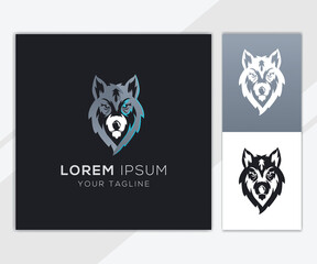 Wolf Head logo template for company