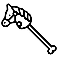 Line vector design of hobby horse 