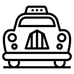 Local taxi vector in line design 