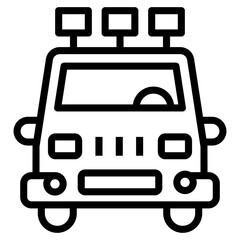 Quadro jeep vector in line design 