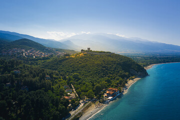 Pieria, Platamonas city aerial view, Greece