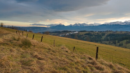 View of Tatra mountains from Ząb