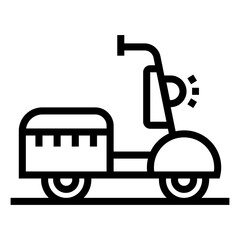 Line personal scooter vector design 
