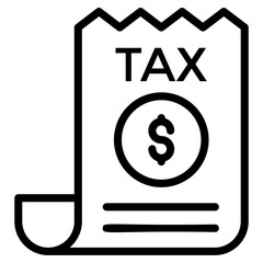 Tax payment file icon design 