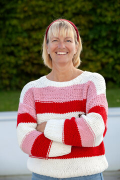 Smiling woman looking at camera