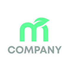 Fototapeta premium M leaf logo 