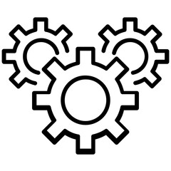 Cogwheel icon isolated on white background 
