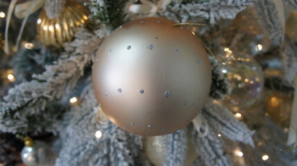 Fototapeta na wymiar ball on a Christmas tree, Christmas tree toy