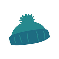 winter hat warm accessory icon white background