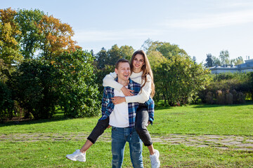 Young couple in the park