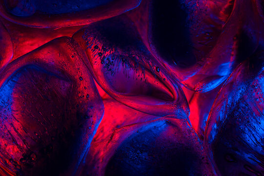 Icy glow, ice light, abstract.