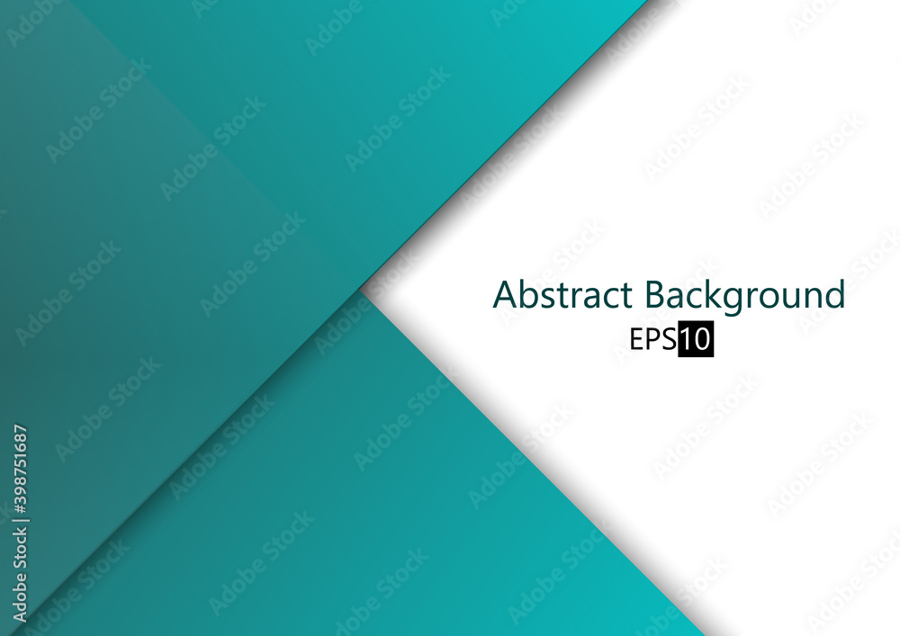 Poster abstract green turquoise and blue background. vector overlap layer background design. illustration v